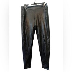 Honeylove Just‎ Like Leather Jett Black Faux Leather Leggings Size XL